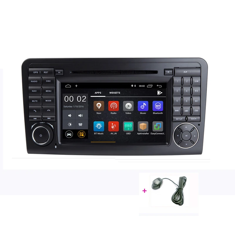 with mic Android 9,0 2din Автомагнитола gps-навигация, dvd-плеер для Mercedes Benz ML GL Class 2005-2012 Авторадио ML W164 GL X164 - Цвет: with mic