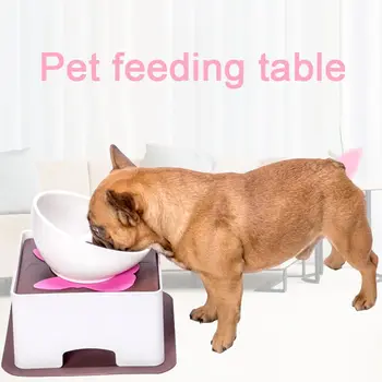 

Pet Cat Dog Adjustable Height Bowls Table Food Dining Non-Slip Table For Dog Puppy Cats Kitten Bowls Feeding Drinking Table