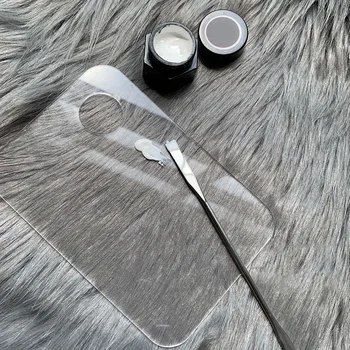 

Acrylic Clear Makeup Palette Makeup Oil Painting Supplies Palette Polish Gel Watercolor Painting Board with Spatula Nail Art