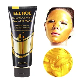 

24K Gold Collagen Mask Lifting firming to blackheads Smooth Tear Peel Off Masks Anti Aging Whitening Wrinkle Face Care