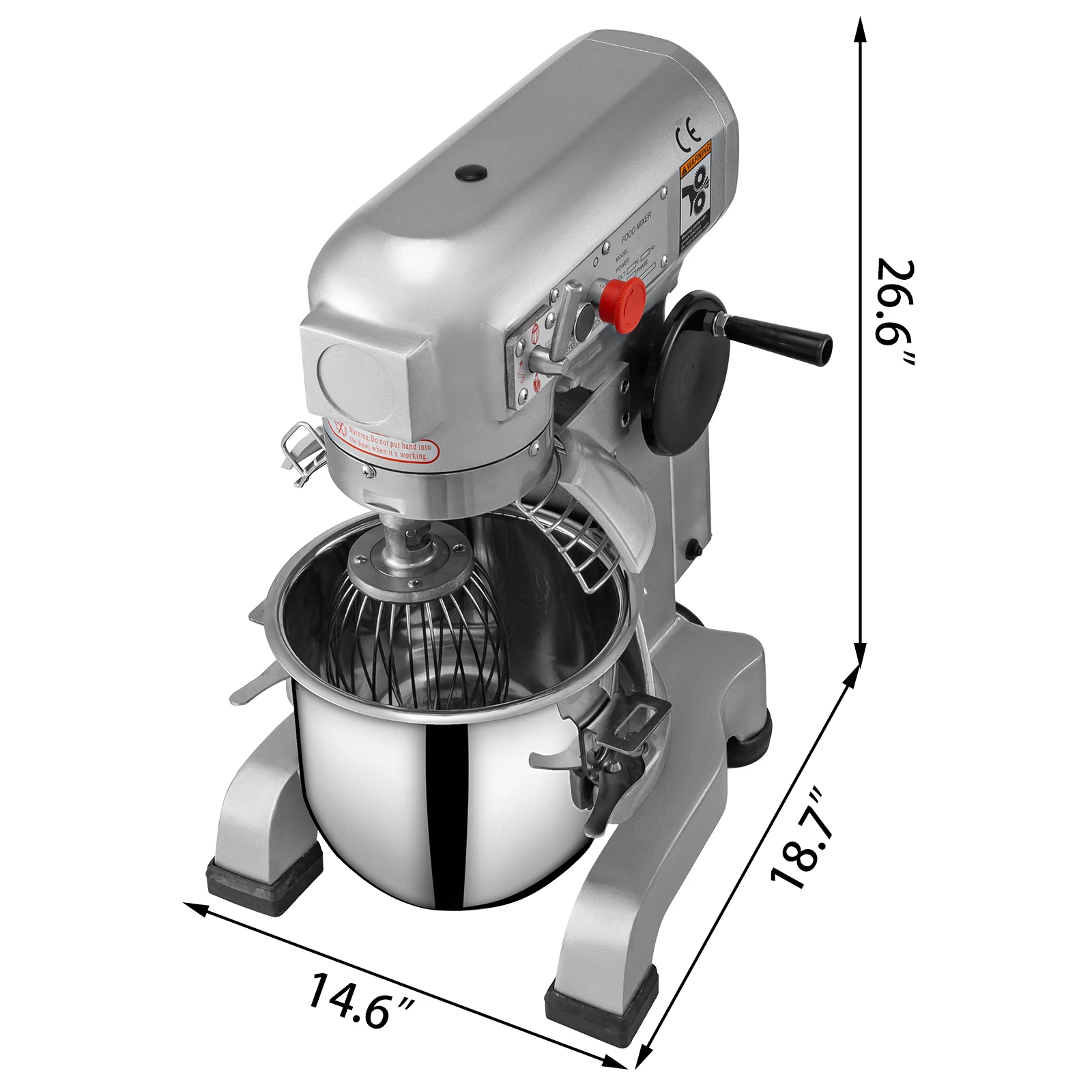 VEVOR Commercial Food Mixer 30Qt 1100W 3 Speeds Adjustable 105/180/408 RPM Heavy  Duty 110V with Stainless Steel Bowl Dough Hooks Whisk Beater for Schools  Bakeries Restaurants Pizzerias