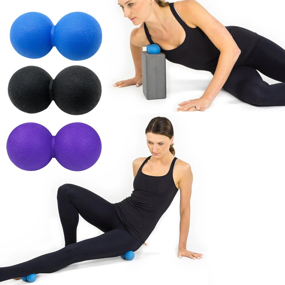 Double ball point fascia massage ball medium density self massage mobility and myofascial