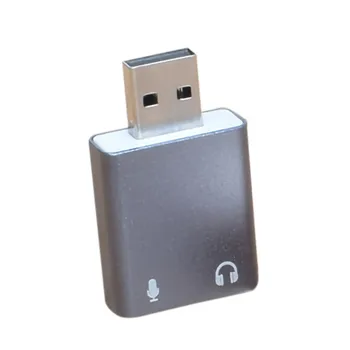 

7.1-Channel Aluminum Alloy USB Sound Card Computer External Sound Card USB 7.1 Analog Sound Card