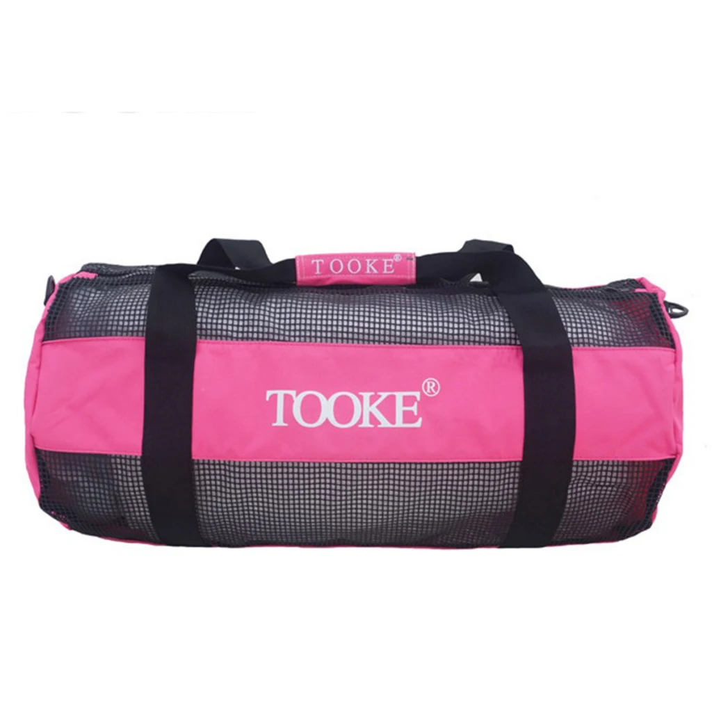 Розовый Heavy Duty Mesh Duffel Bag Storage Pouch for Scuba Diving Snorkeling - Цвет: Розовый