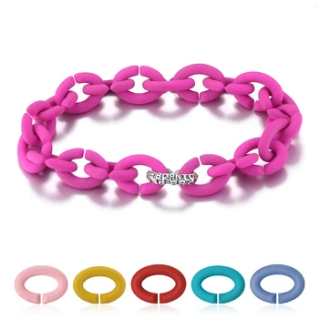 

Silver Charm Inspirational quotes beads 10 color 21cm Hard Rubber X Bracelets Bangles Men Women Jewellery European Jewelry