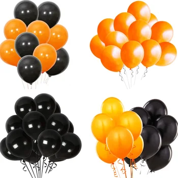 

10pcs/Lot 10 Inch Birthday Party Ballons Decorations Wedding Latex Balloon Black White Orange Globos Party Supplies wholesale