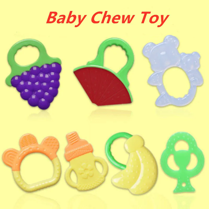 

AA 1 Pcs Infant Baby Teether Lovely Cartoon Shape Teethers Silicone BPA Free for 4M+ Baby