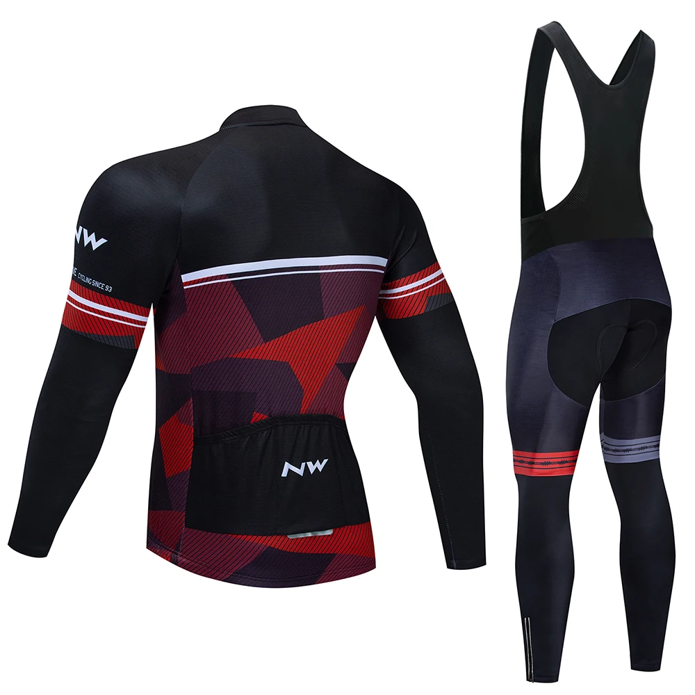 NW Воздухопроницаемый комплект одежды для велоспорта Northwave с длинным рукавом, летний мужской костюм из Джерси, спортивная одежда для велоспорта и горного велосипеда