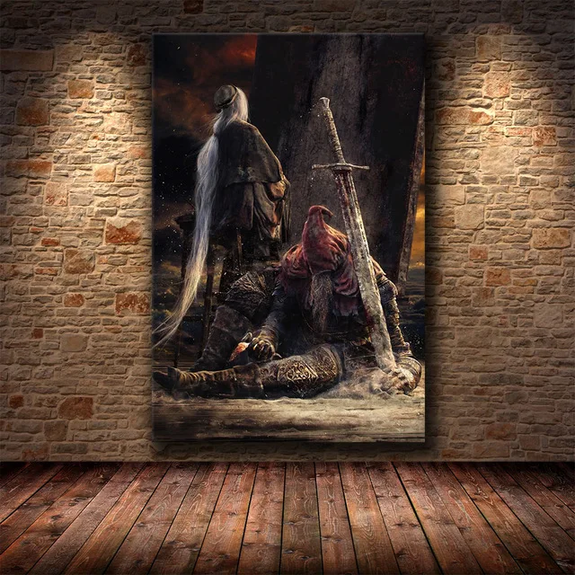 装飾用のダークソウル3のゲームポスター,hdキャンバスに絵画