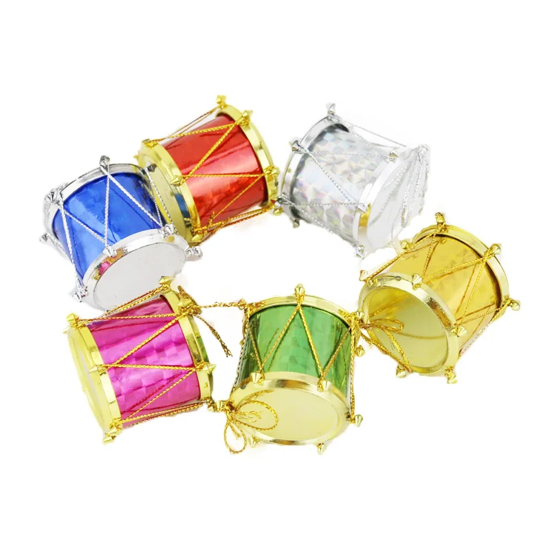 

Christmas Mini Drum Decorations Plastic Mini Drum Christmas Pendant Christmas Gift Venue Arrangement Props