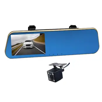 

4.3" Car DVR Rear View Mirror Video Recorder Dual Cam Reversing Camera Driving Recorder MI Video Recorder