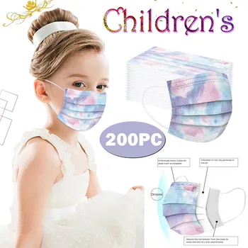 

3Ply Ear Loop 50PC Mask Kids Child Cartoon Adjustable Washable Reusable Adjustable Protective Face Mask Mouth Cover