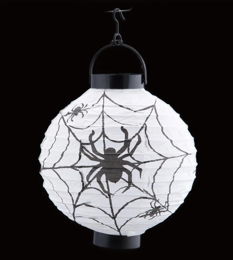 Праздничные фонарики Красочные Подвесные светодиодный Бумага фонарь в форме тыквы паук летучая мышь Подвесная лампа украшение на празднование Хэллоуина#45