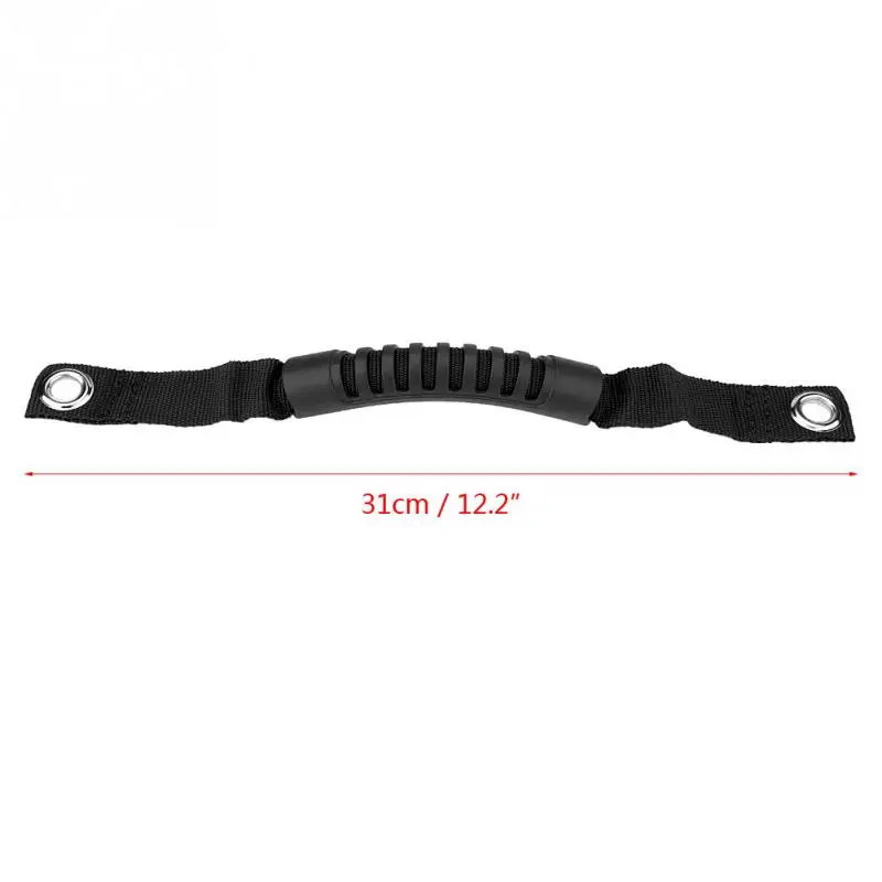 2 Piece Car Rear Seat Headrest Handle Set with Hole for 1995-2017 Wrangler default Black Grab Handle