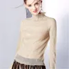 2019 New Fashion Spring Women Lace Blouses Turtleneck Mesh Shirts All-match Ladies Tops Pullovers Brief Autumn Bottomings WZ898 6