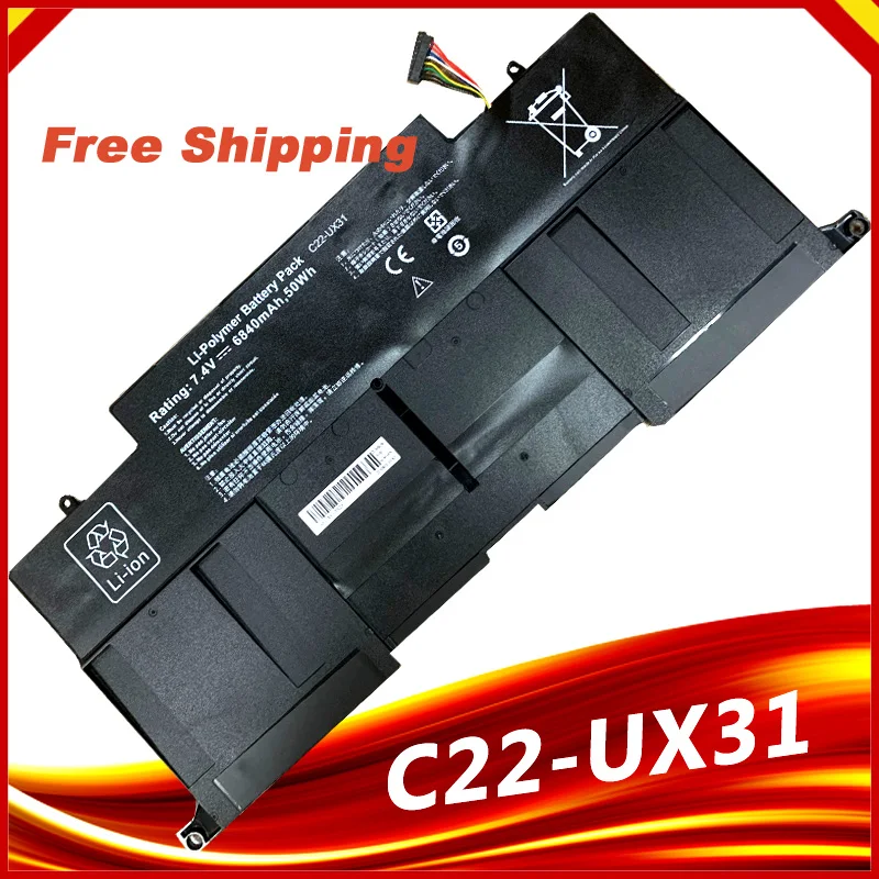 7.4V 50WH Battery For Asus C21-UX31 C22-UX31 C23-UX31 ZenBook UX31A UX31E Ultrabook Series | Компьютеры и офис