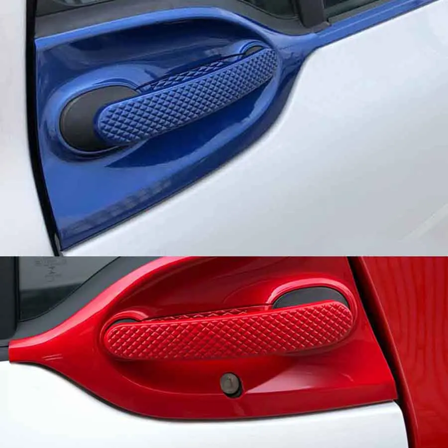 ABS углеродное волокно внешняя дверная чаша и ручка Защитная Наклейка для Mercedes смарт 453 fortwo аксессуары для моделирования