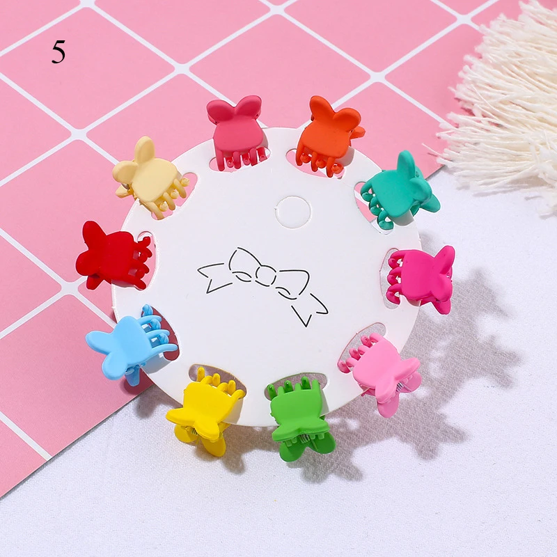 knot hair band 10pcs/pack Small Hair Claw Clips for Kids Girls Coloful Mini Crab Hairclip Clamp DIY Hair Styling Barrettes Hair Accessories hair accessories for brides