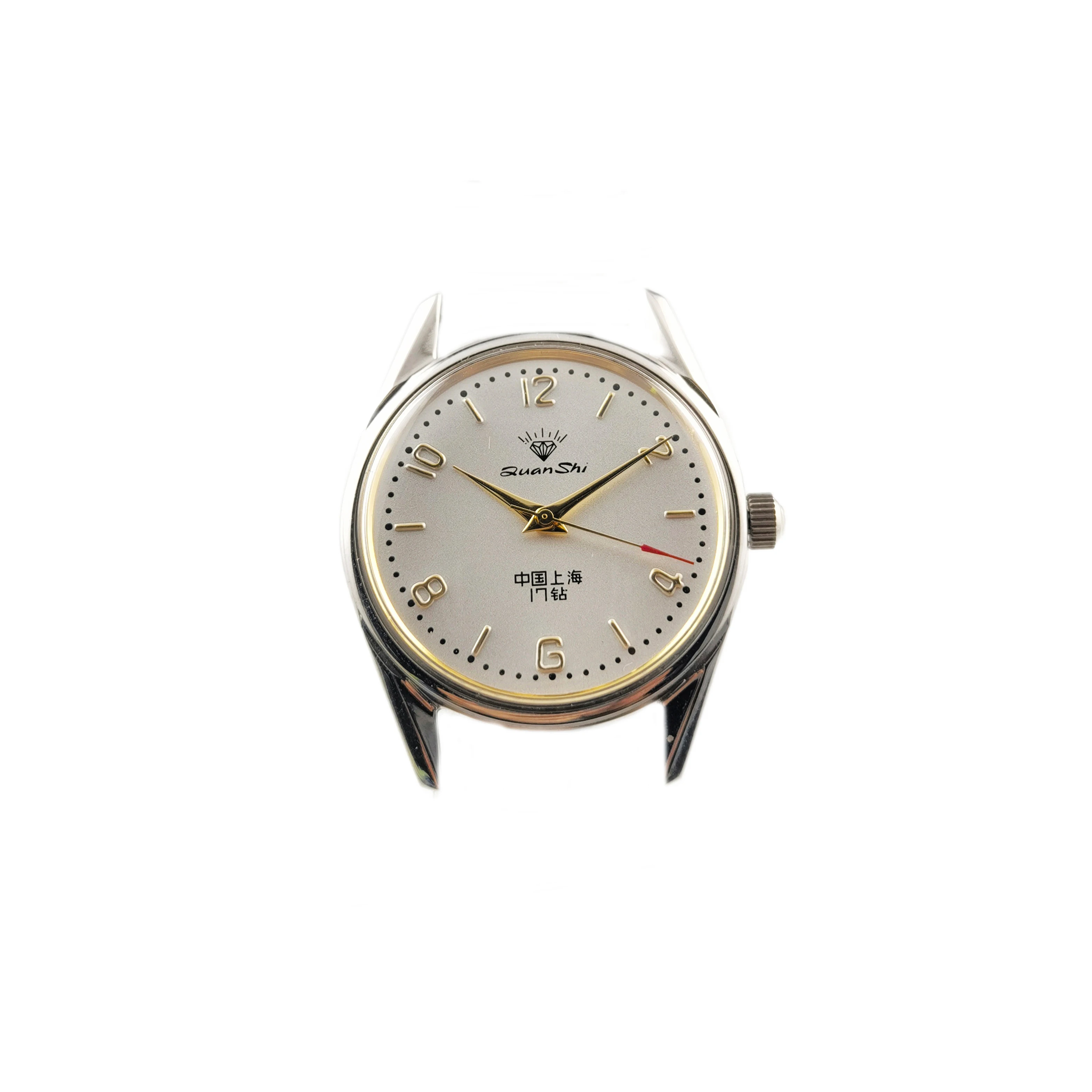 Shanghai Watch Mechanical Watch Men's Manual Spring 17 Diamond Retro Watch 8120 