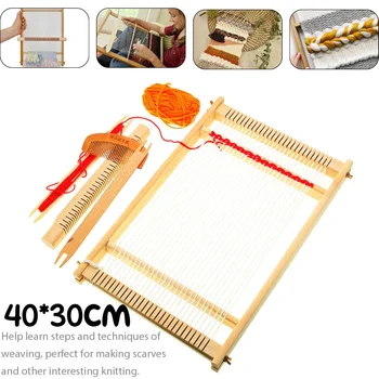 

Wooden Tapestry Weaving Loom Kit Looms Hand-Knitted Machine DIY Woven Set Sewing Machine Home Waving Accessories Handmade Hook