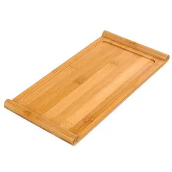 

Snack Tea Tray Plate Food Table Holder Bamboo Serving Rectangle Durable Dessert Board Home Easy Clean