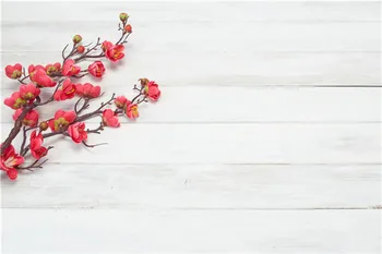 

SHENGYONGBAO Vinyl Custom Valentine day Photography Backdrops Prop Floral Rose Wooden Photo Studio Background F191220-27