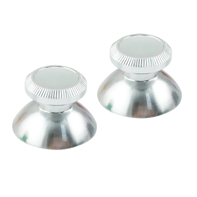 sliver Алюминиевый металлический 3D Аналоговый джойстик для Playstation 4 PS4 Slim Pro thumb Stick grip cap Замена для xbox ONE контроллер - Цвет: sliver
