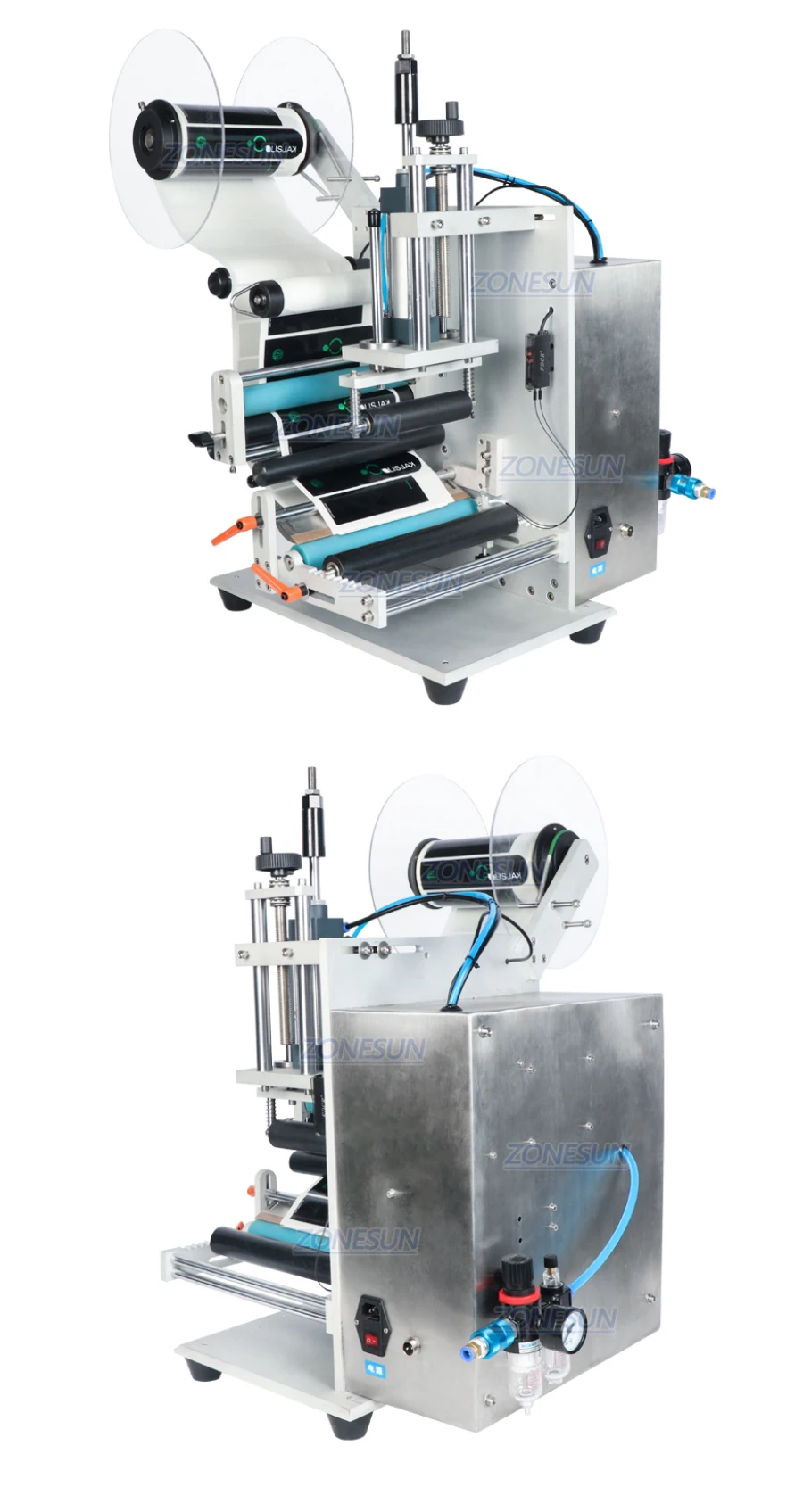 ZONESUN ZS-TB100SW Semi Automatic Round Bottle Labeling Machine