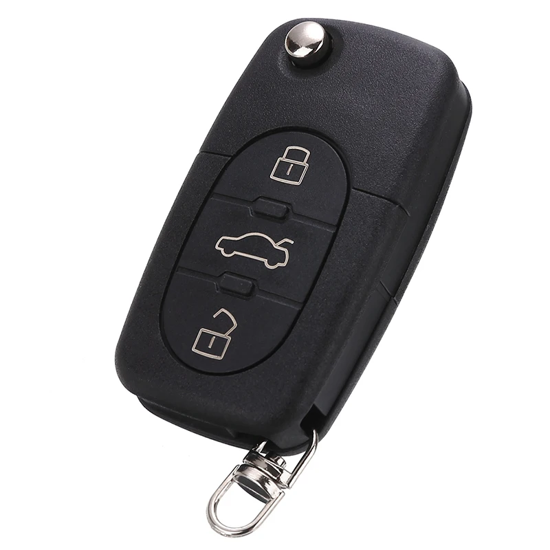 1pcs Car Key Blade Cover 3 Button Remote Key Fob Shell Case HAA Key Blade Fit For Audi A2 A3 A4 A6 A8 TT