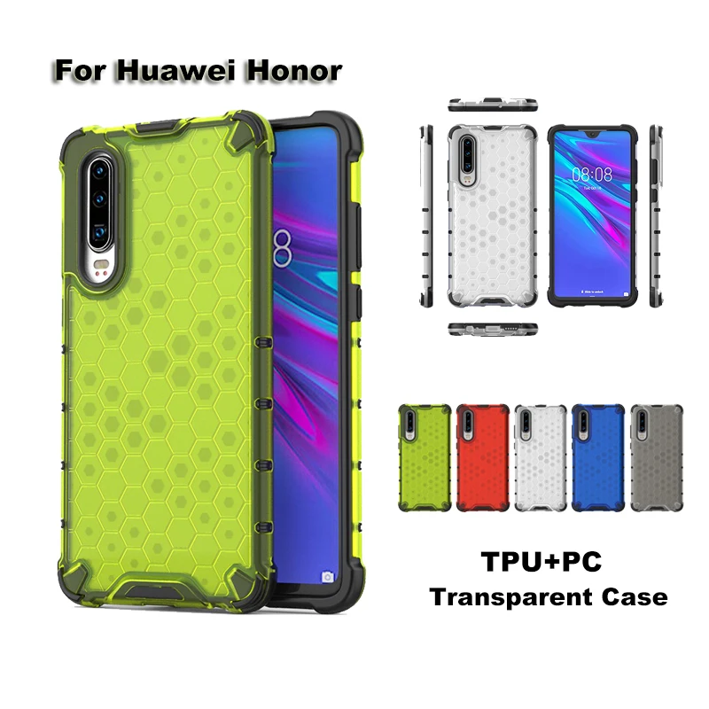 Противоударный прозрачный гибридный защитный чехол с Сотами для huawei Honor mate 30 9X Pro Nova 5i 5 Pro V20 чехол