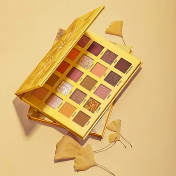 

Glitter Ginkgo Eyeshadow Palette Lasting Matte Pigmented Shades Waterproof Summer Yellow Gold Eyeshadow