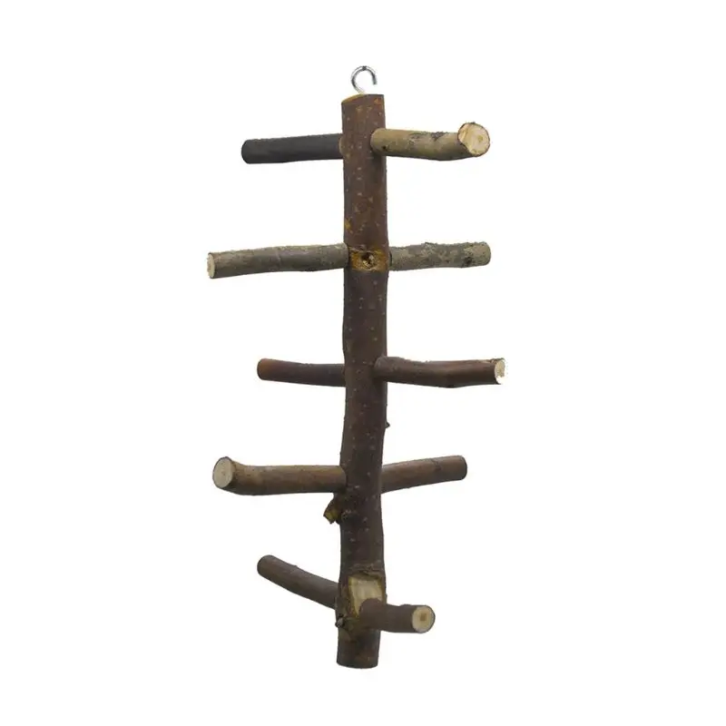 Деревянная жердочка для птиц подставка лестница для попугая клетка хомяка скалолазание шлифовальные игрушки N1HA