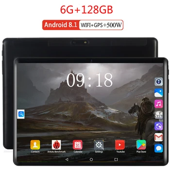 

Glass Screen Android Tablet 10.1 inch Android 8.1 10 Ten Core 6GB RAM 128GB ROM 3G 4G LTE 1920 1200 IPS 5MP+ 2.0MP the tablet