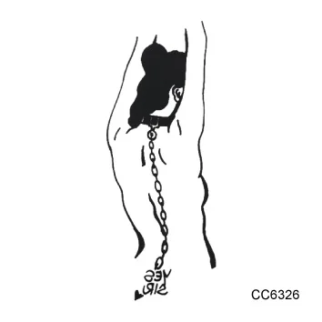 CC6326 Rocooart Small Balck 6x6cm Taty Old School Design on Body Neck Art Temporary Fake Tattoo Sticker Female Tatuajes Tatuagem - Color: CC6326