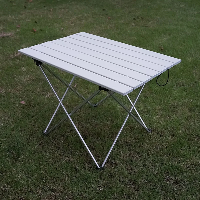 Aluminum Alloy Ultralight Folding Camping Table Portable Picnic Dining Table Desk High Strength Durable Outdoor Furniture HikingPortable Foldable Table Camping Outdoor Furniture Computer Bed Tables Picnic 6061 Aluminium Alloy Ultra Light Folding Desk