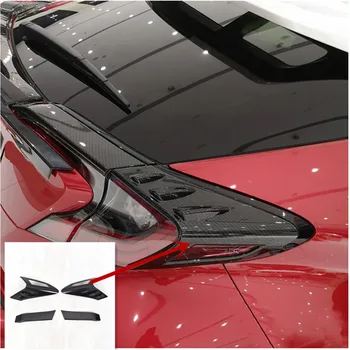 

ABS Carbon Fiber Tail Brake Light/ Lamp Decoration cover Trim Sticker Car Styling 4pcs For TOYOTA C-HR Accessories 2017 2018