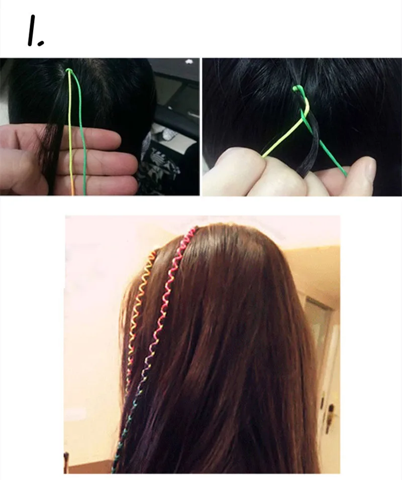 5 шт. заколки для волос Красочные Braider Шелковый канат DIY аксессуар для волос ручной работы для девочек Инструменты для укладки Свадебная вечеринка Мода Красота Волосы