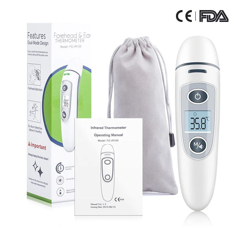 

Baby Digital Infrared Thermometer Electronic Thermometer Baby Forehead and Ear Non-Contact Thermometer Body Fever Temperature