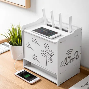 

Creative wifi router storage box socket wire box desktop set-top box finishing power line set line box WF923325