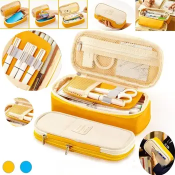 

Pure Color Bags Stationery Storage Organizer Pencil Case Makeup Pouch Cute Furl Protection Gifts Pencil Bag Brief Durable