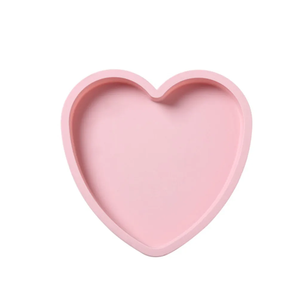 Pink S Силиконовая форма для торта в форме сердца, круглая форма для муссов, хлеба, форма для выпечки, инструмент для выпечки, кухонные инструменты для выпечки, креативные Diy формы для тортов, аксессуары - Цвет: Pink S