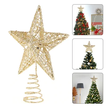 

1Pc Exquisite Iron Art Christmas Tree Ornament Tree Top Star