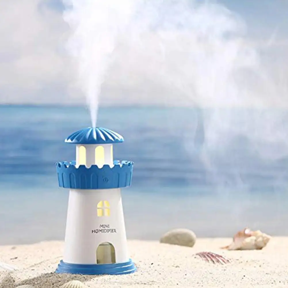 

GloryStar Lighthouse Shaped USB Charging Air Humidifier with Light Decoration