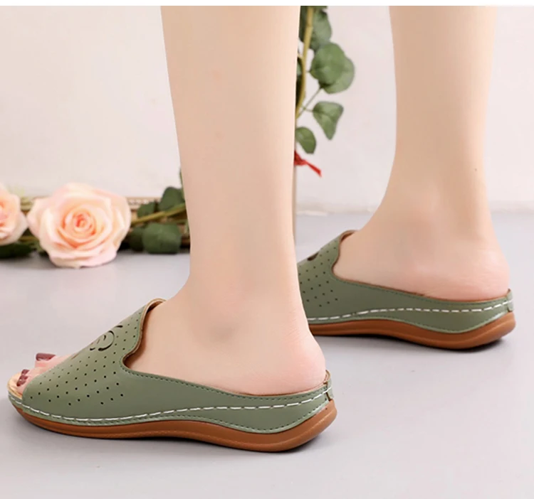 2022 New Shoes Sandals Women Outdoor Walking Shoes Retro Ladies Shoes Slip On Women Shoe Slipper Female Zapatillas Muje Footwear