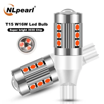 

NLpearl 2x Signal Lamp T15 W16W Led Bulbs 12V 3030SMD 921 912 Led Car Backup Reverse Lights Brake Tail Light White Red Yellow