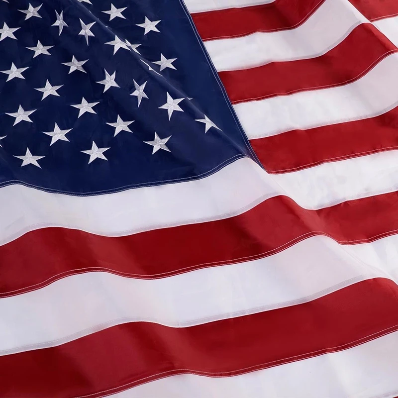 5x8 Ft USA NYLON EMBROIDERED STARS SEWN STRIPES AMERICAN US FLAG