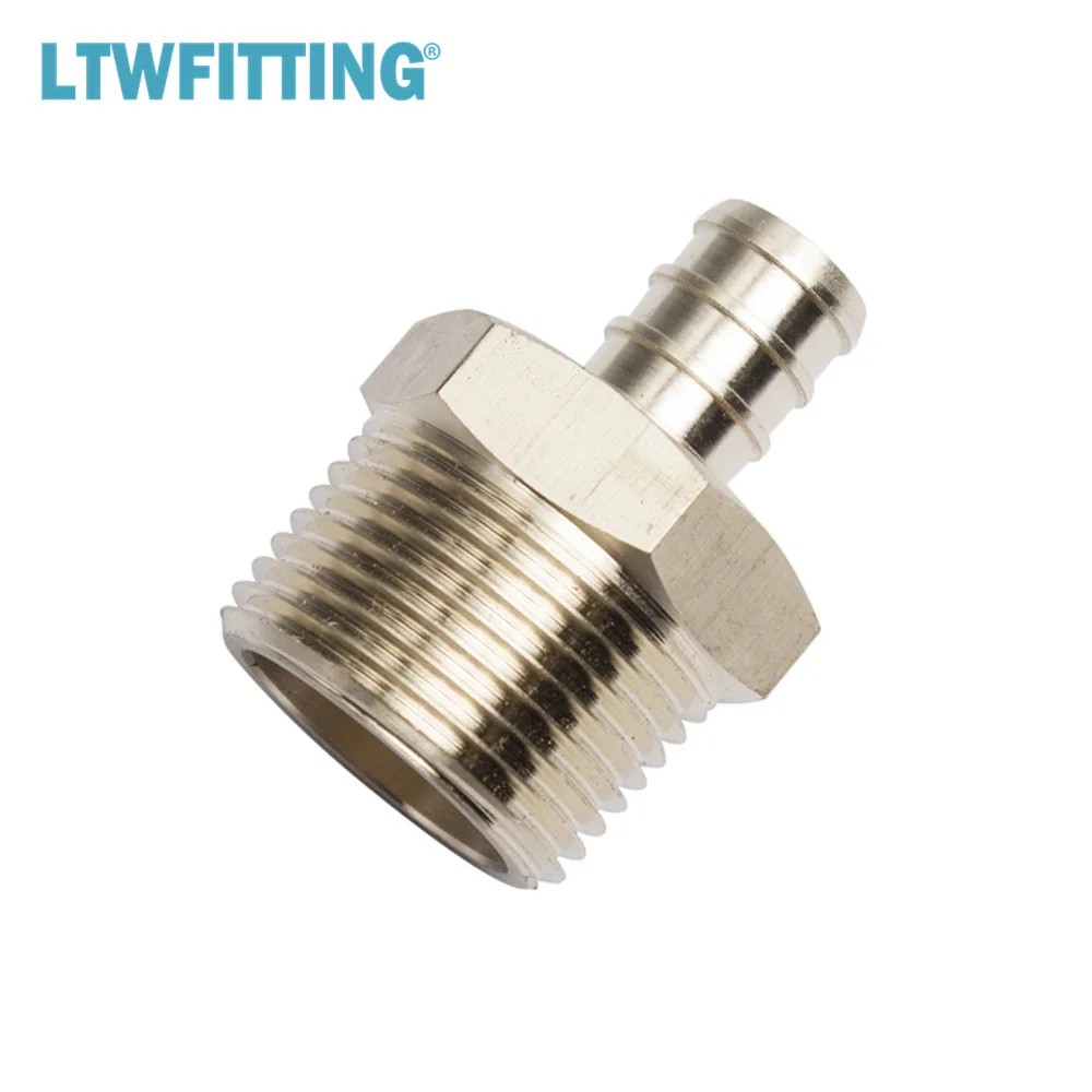 LTWFITTING бессвинцовый Латунный переходник PEX Fitting 1/2 &quotPEX x 3/4&quot Мужской NPT обжимной