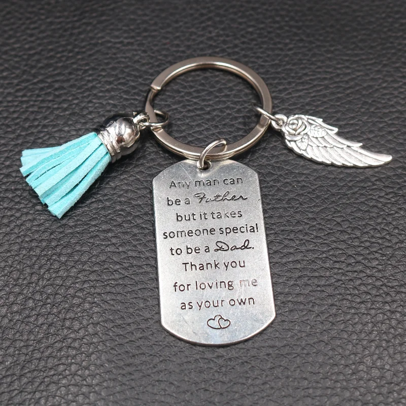 

1 шт., любой человек может быть отцом, но нужно, чтобы кто-то особенный был шаговым отцом, брелок-искусственный, смешанный семейный свадебный подарок