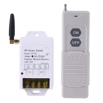 

220V30A Water Pump Switch + High Power 3000 2A 433MHZ 315MHZ for AK-WT-02 Wireless Remote Control Switch Receiver