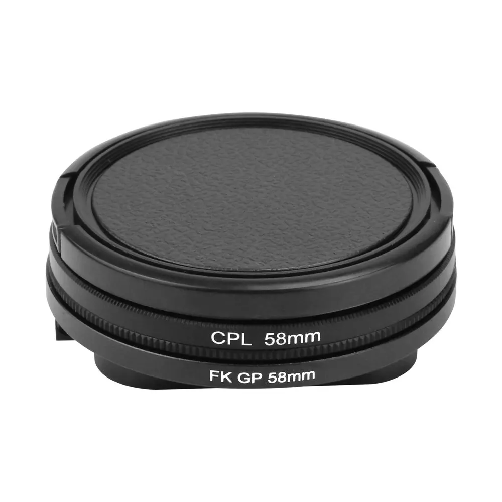 SHOOT 58mm CPL Filter for GoPro Hero 7 6 5 Black Waterproof Case with Lens Cover Adapter Mount for Go Pro Hero 7 6 Accessories